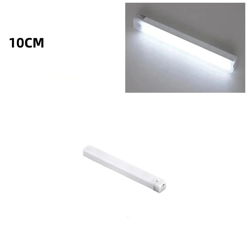 Reglette LED Sans Fil Rechargeable avec Détecteur de Mouvement - 10cm Blanc chaud