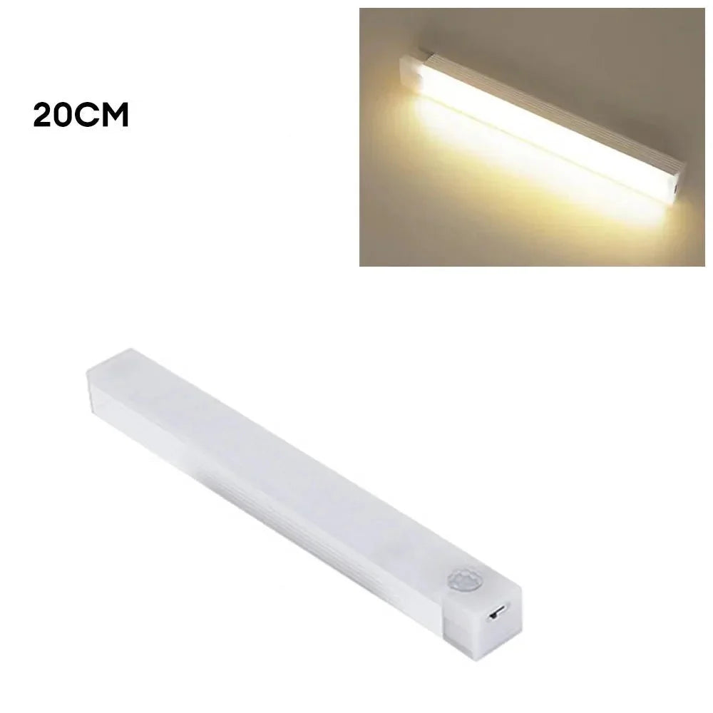 Reglette LED Sans Fil Rechargeable avec Détecteur de Mouvement - 20cm Blanc chaud