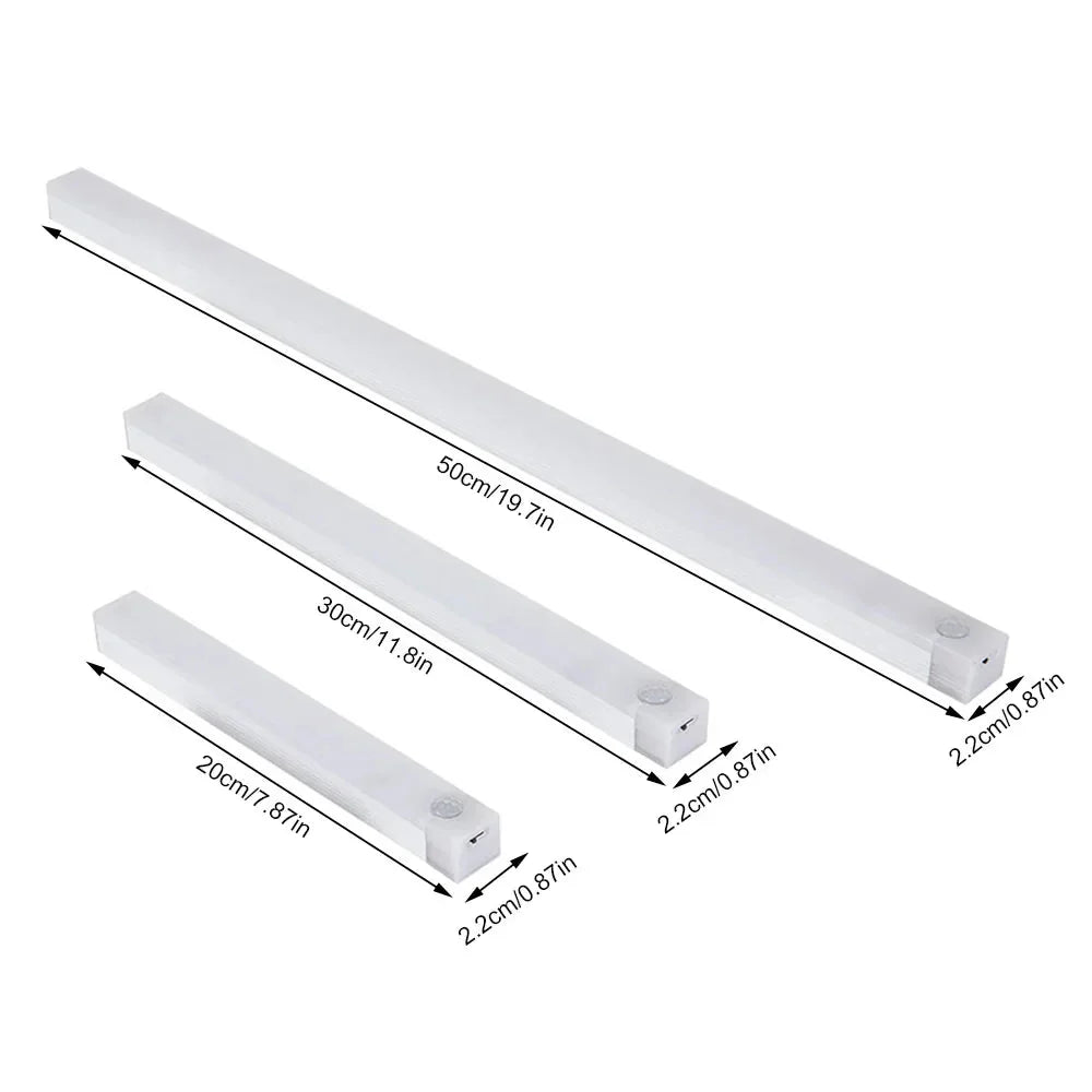 Reglette LED Sans Fil Rechargeable avec Détecteur de Mouvement - 30cm Blanc chaud