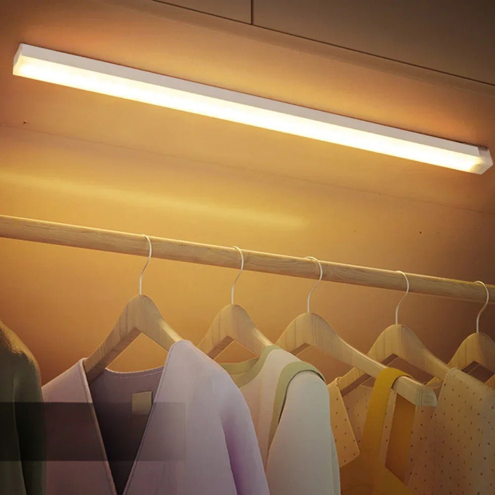 Reglette LED Sans Fil Rechargeable avec Détecteur de Mouvement - 30cm Blanc chaud