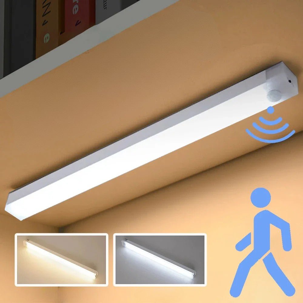 Reglette LED Sans Fil Rechargeable avec Détecteur de Mouvement - 30cm Blanc chaud