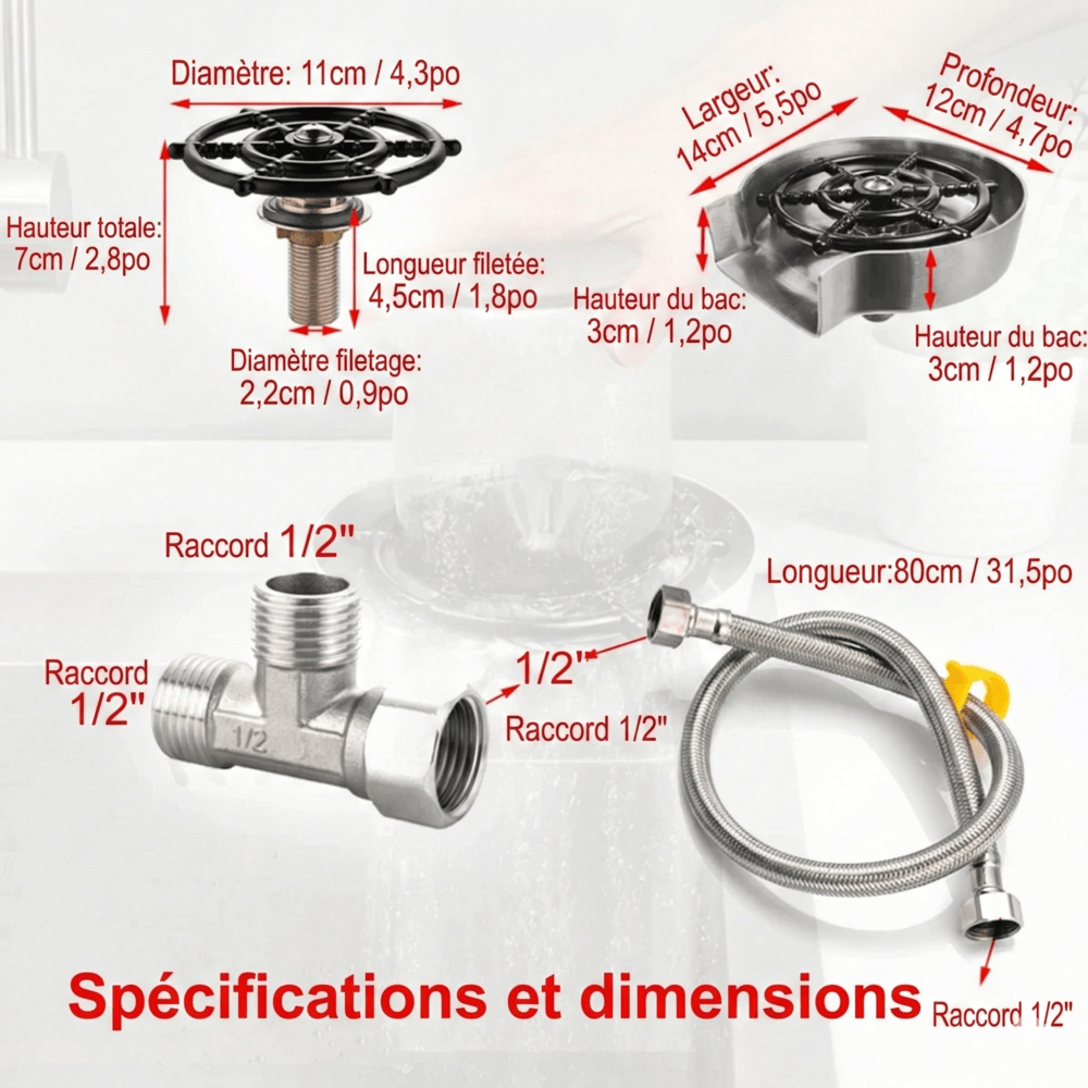 Rince Verre pour Évier -