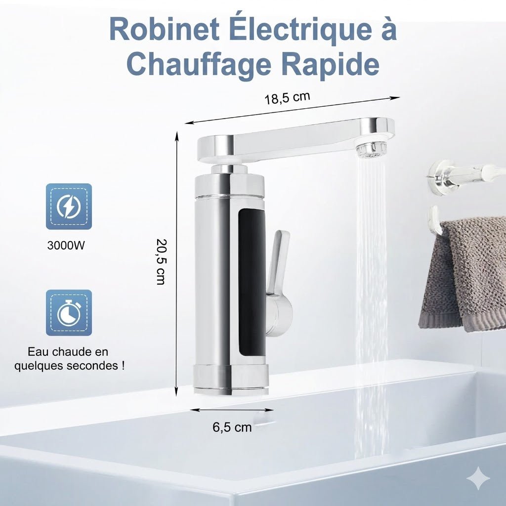Robinet Chauffe Eau avec Affichage Digital de Température -