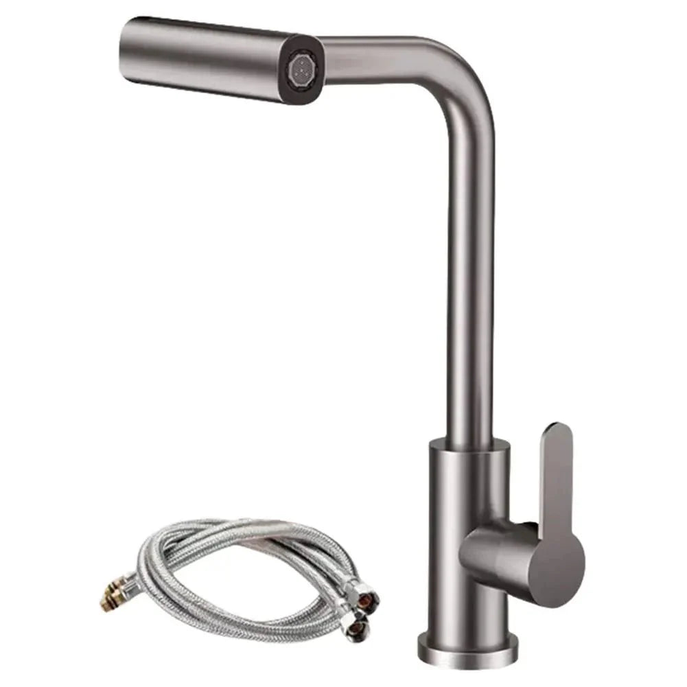 Robinet Cuisine avec Douchette Extractible Multijets - Argent