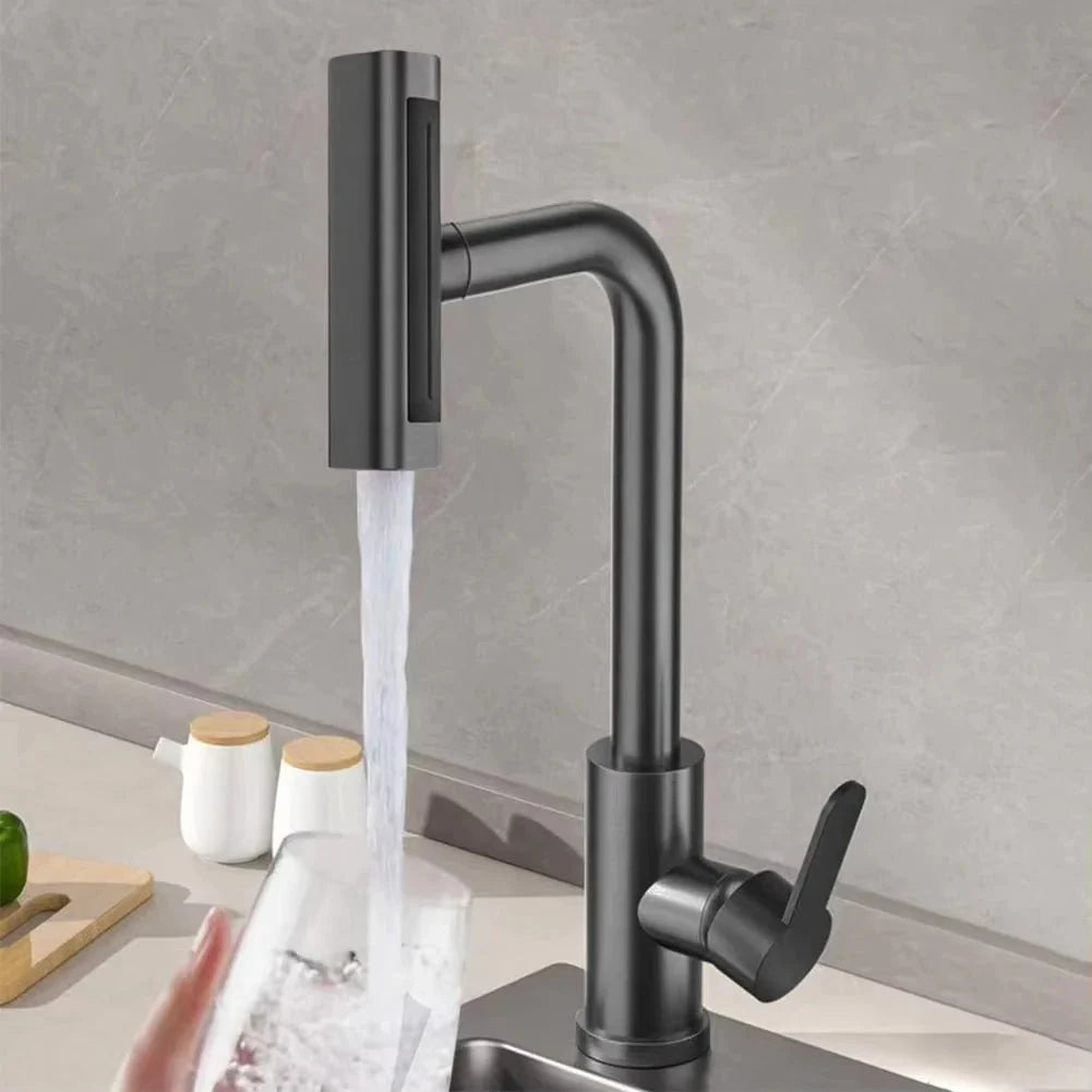 Robinet Cuisine avec Douchette Extractible Multijets - Gris