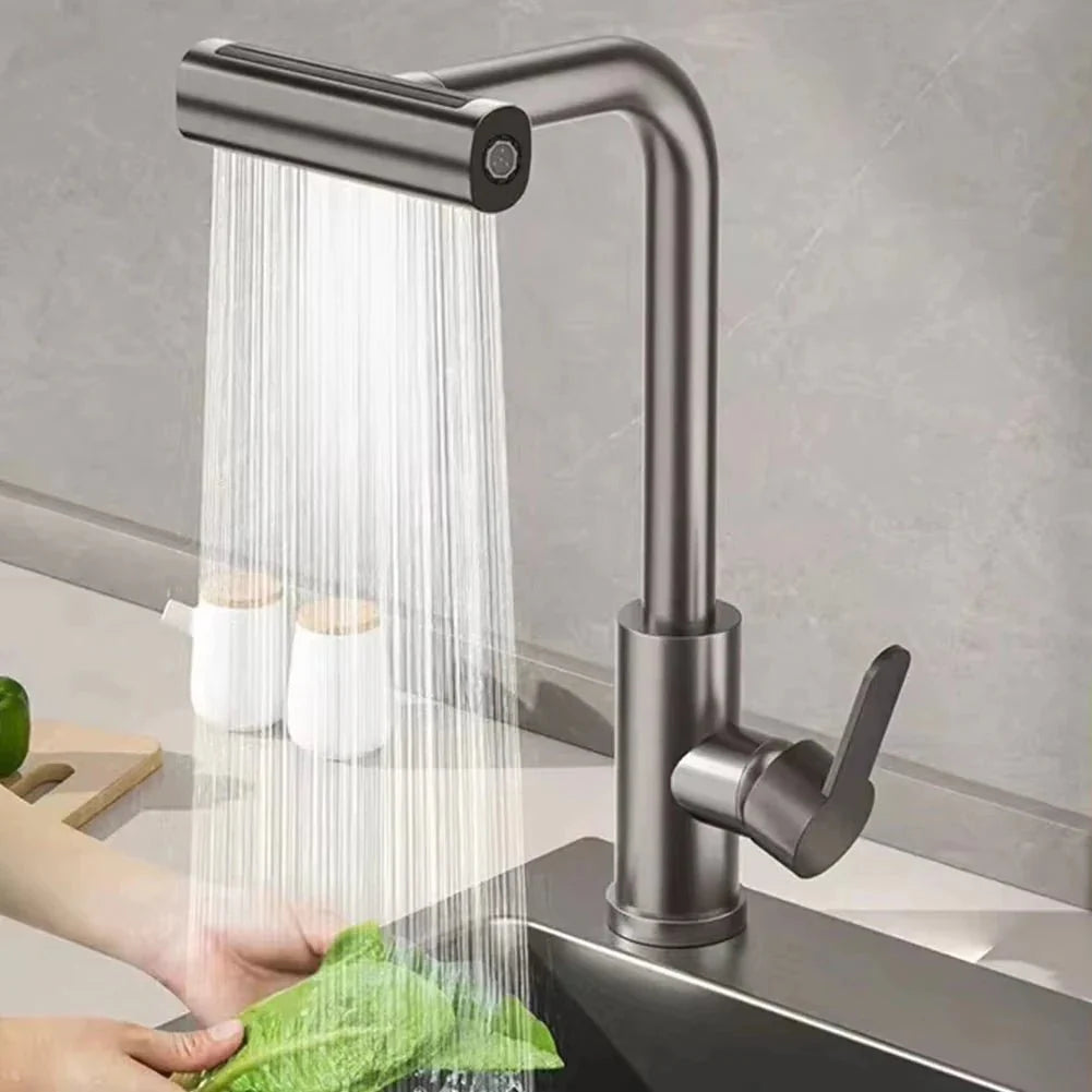 Robinet Cuisine avec Douchette Extractible Multijets - Gris