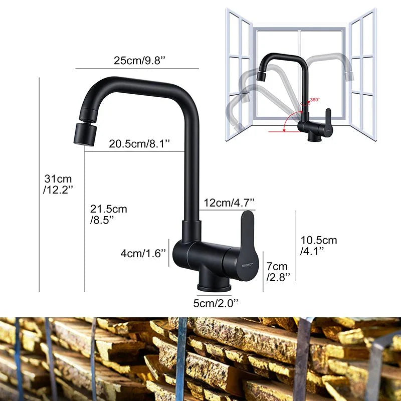 Robinet Cuisine Bec en L - C