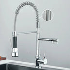 Robinet Cuisine Industriel avec Douchette et Ressort Flexible - A