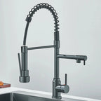 Robinet Cuisine Industriel avec Douchette et Ressort Flexible - C