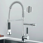 Robinet Cuisine Industriel avec Douchette et Ressort Flexible - D