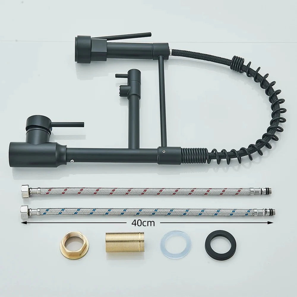 Robinet Cuisine Industriel avec Douchette et Ressort Flexible - E
