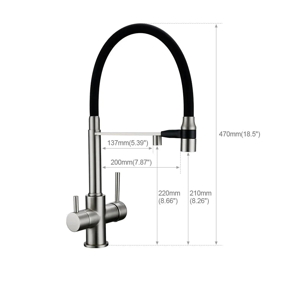 Robinet Cuisine Légèrement Flexible - B