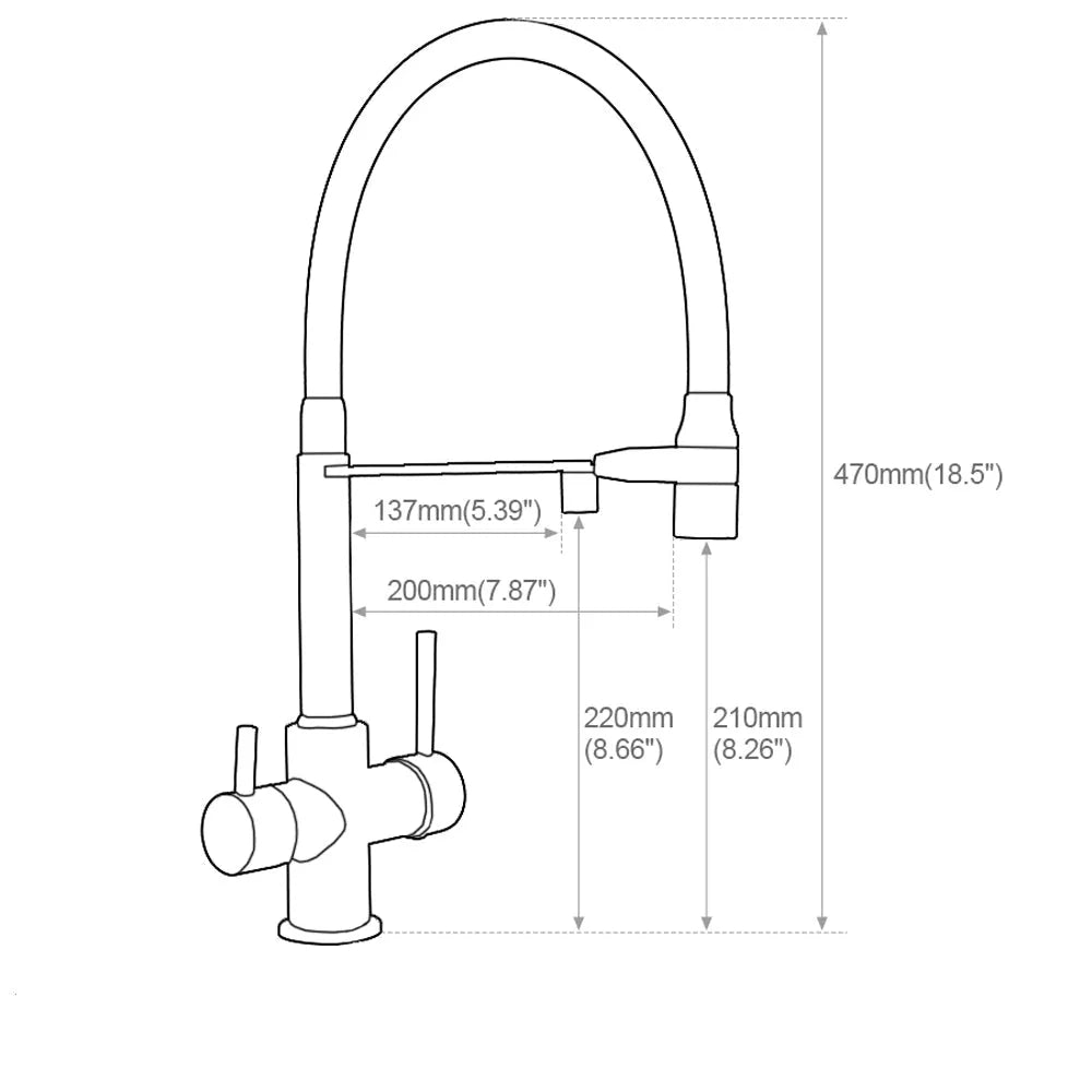 Robinet Cuisine Légèrement Flexible - B