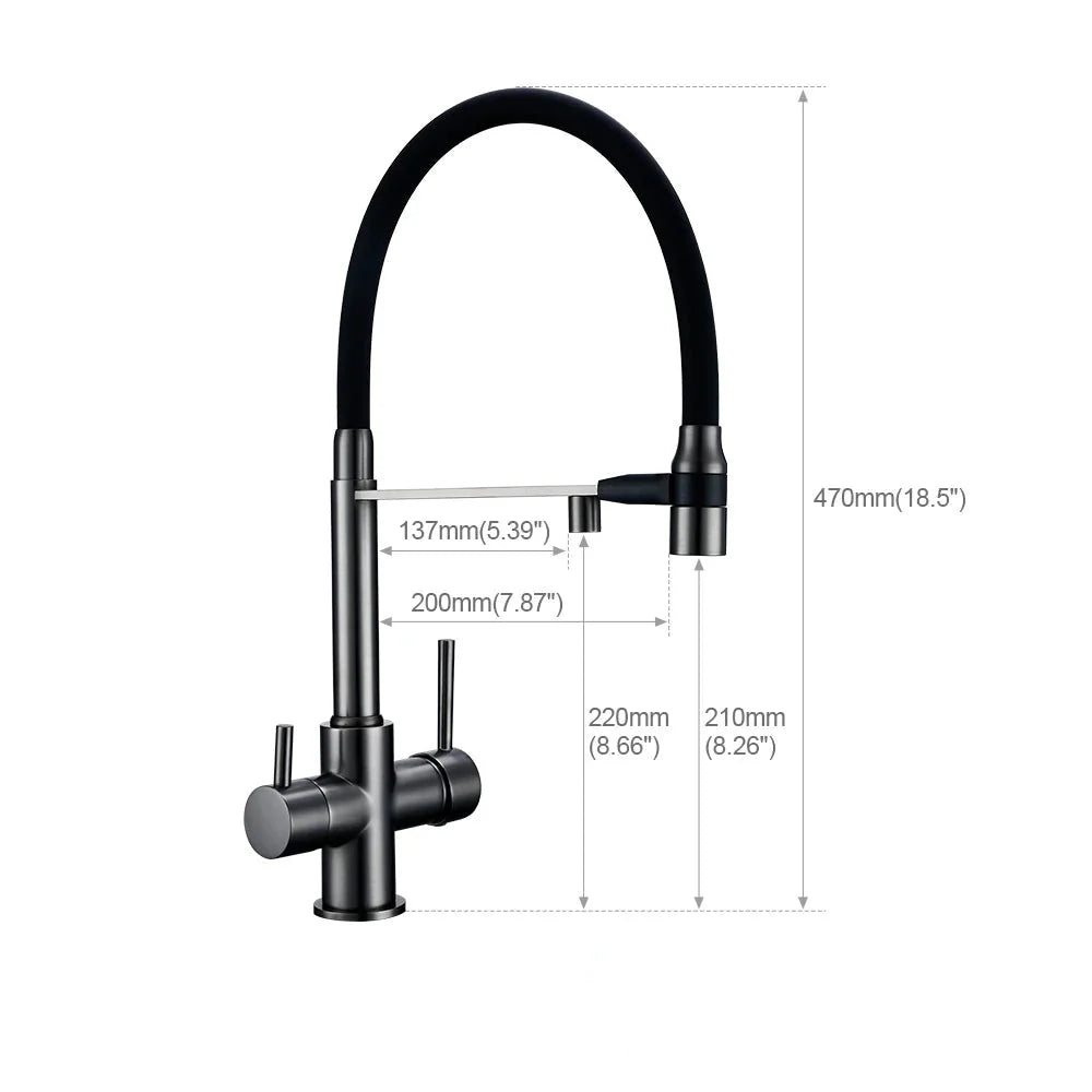 Robinet Cuisine Légèrement Flexible - C