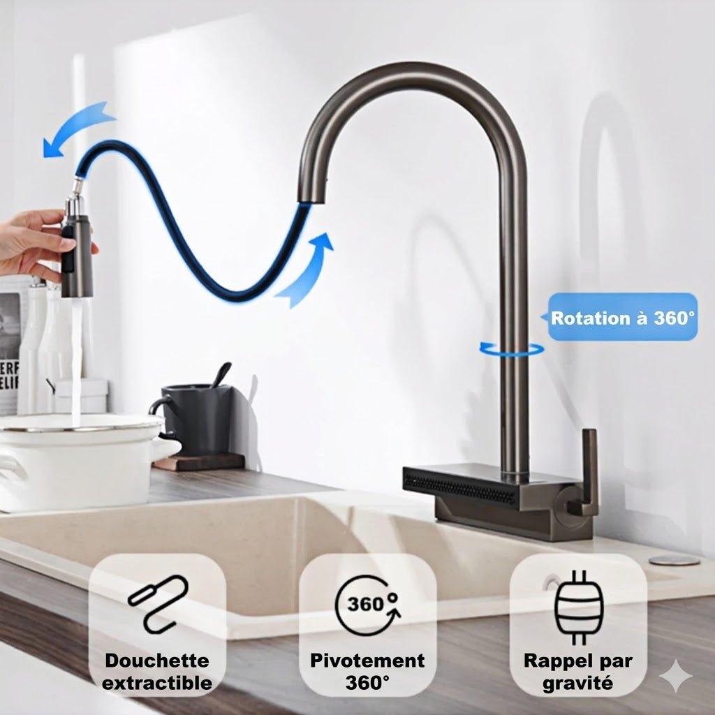 Robinet de Cuisine avec Affichage Digital de la Température - C