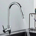Robinet de Cuisine Gris en Acier avec Douchette - B