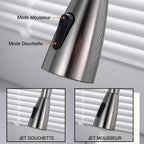 Robinet de Cuisine Gris en Acier avec Douchette - E