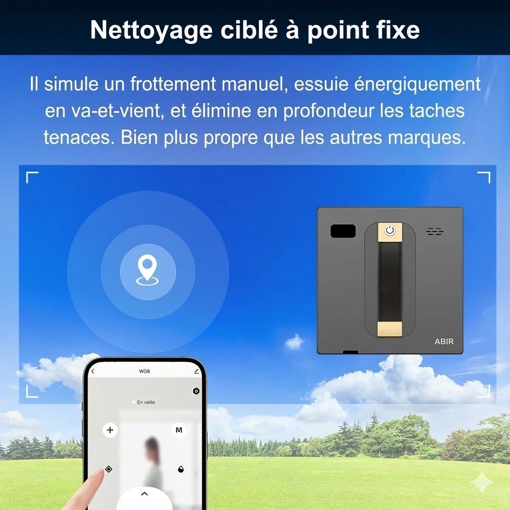 Robot Lave - Vitre Carré 3000 Pa - Blanc