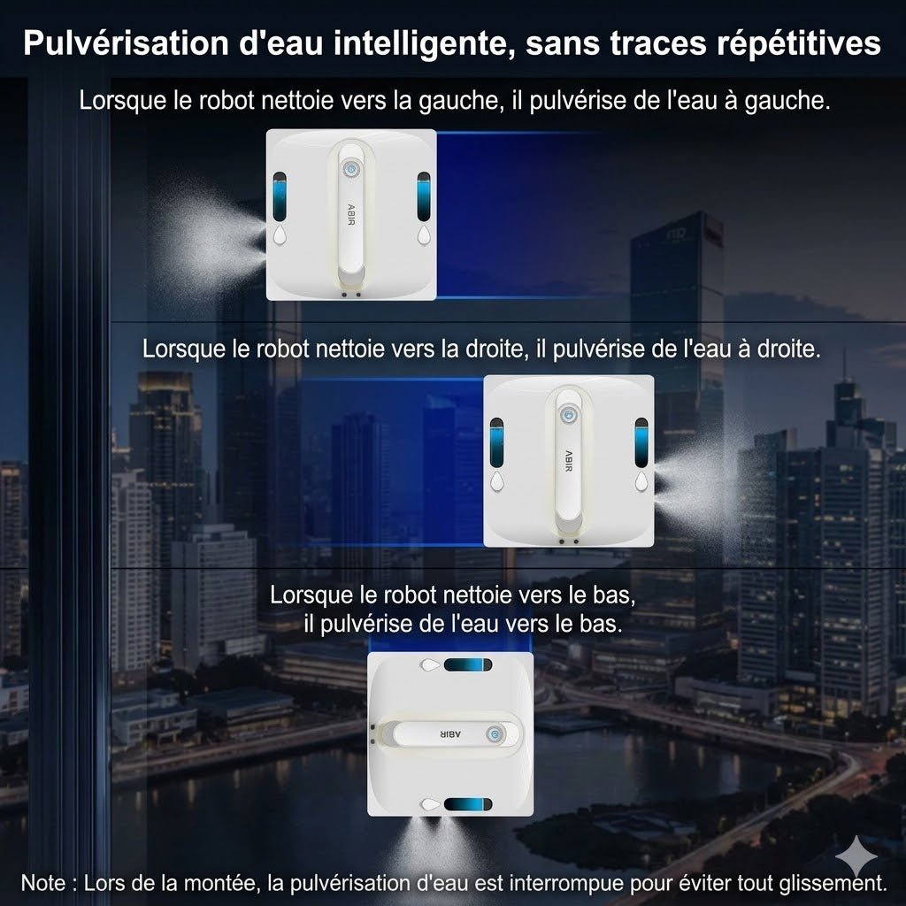 Robot Lave - Vitre Double Spray 9000 Pa -