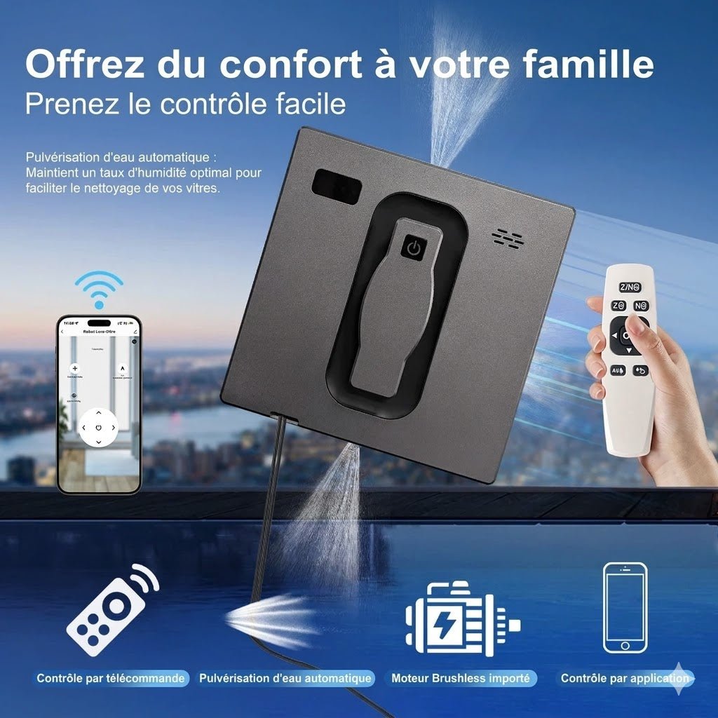 Robot Nettoyeur de Vitres Carré 2800 Pa -
