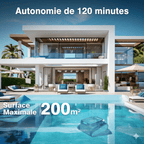 Robot Nettoyeur Piscine Fond Parois et Ligne d'Eau -