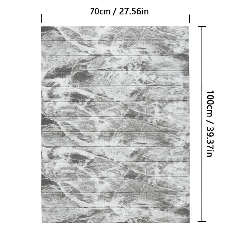 Rouleau Papier Peint 3D Adhésif - X