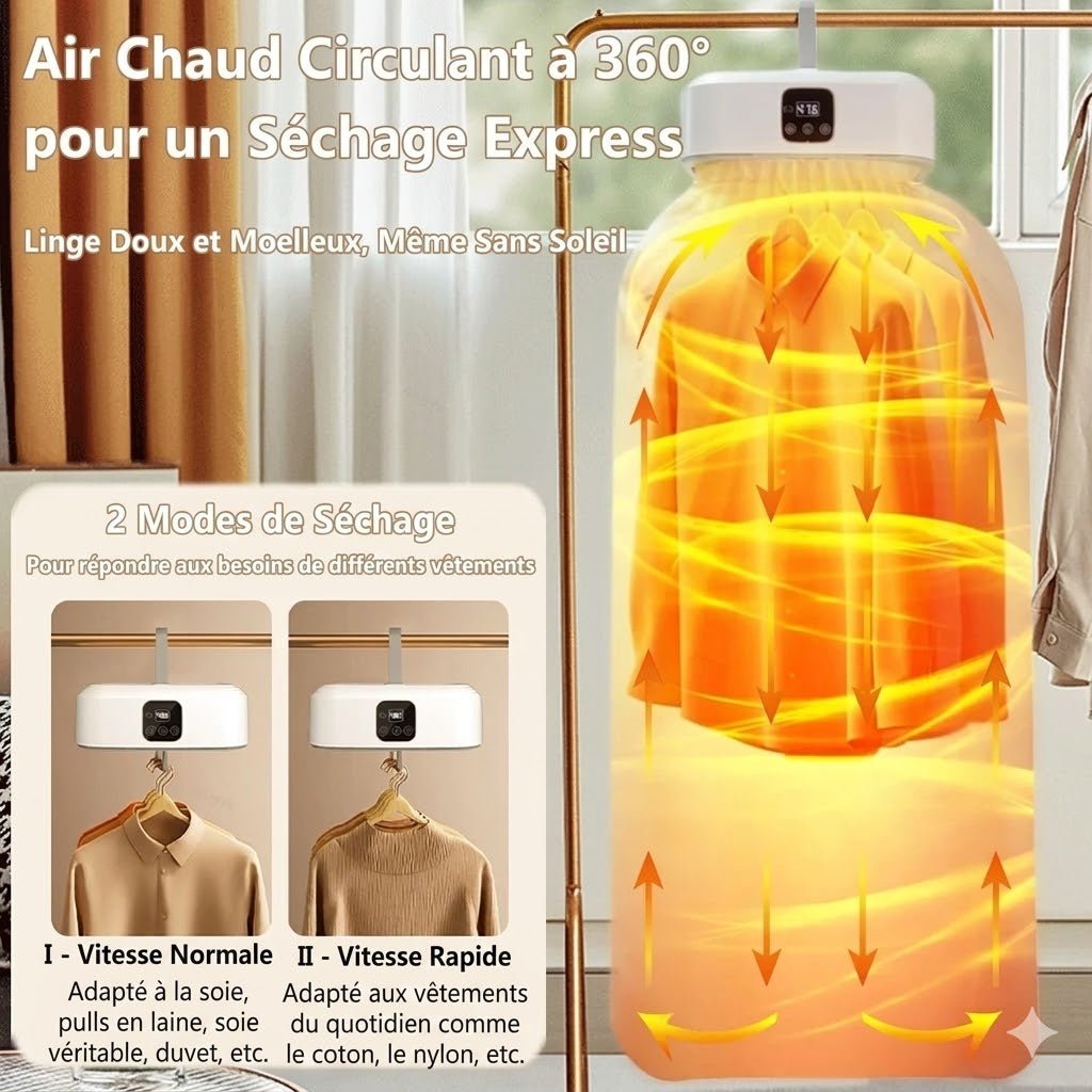 Seche Linge Electrique Portable -