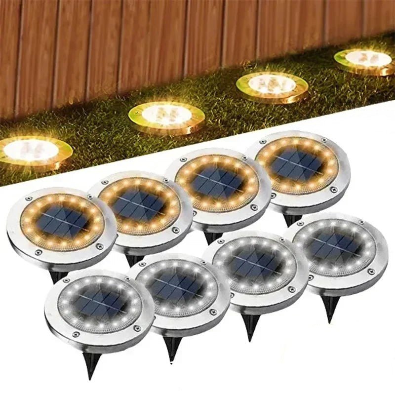 Spot Led Pique Jardin Disques Solaires - Blanc chaud