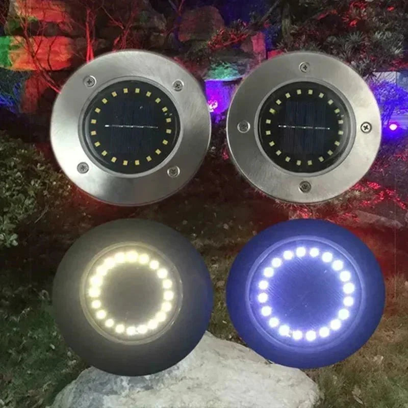Spot Led Pique Jardin Disques Solaires - Blanc chaud