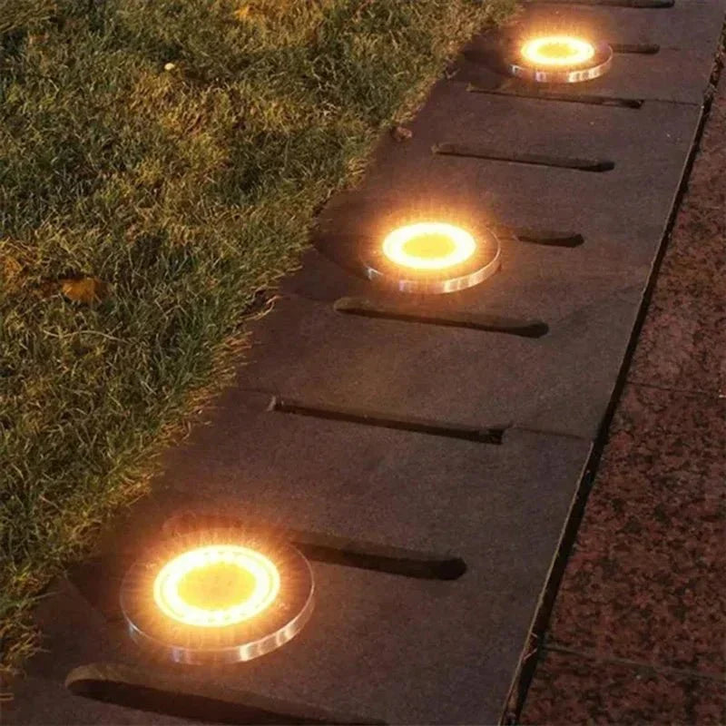 Spot Led Pique Jardin Disques Solaires - Blanc chaud