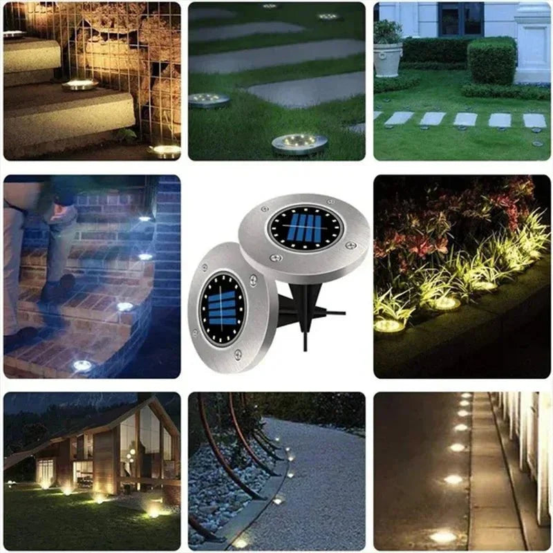 Spot Led Pique Jardin Disques Solaires - Blanc chaud
