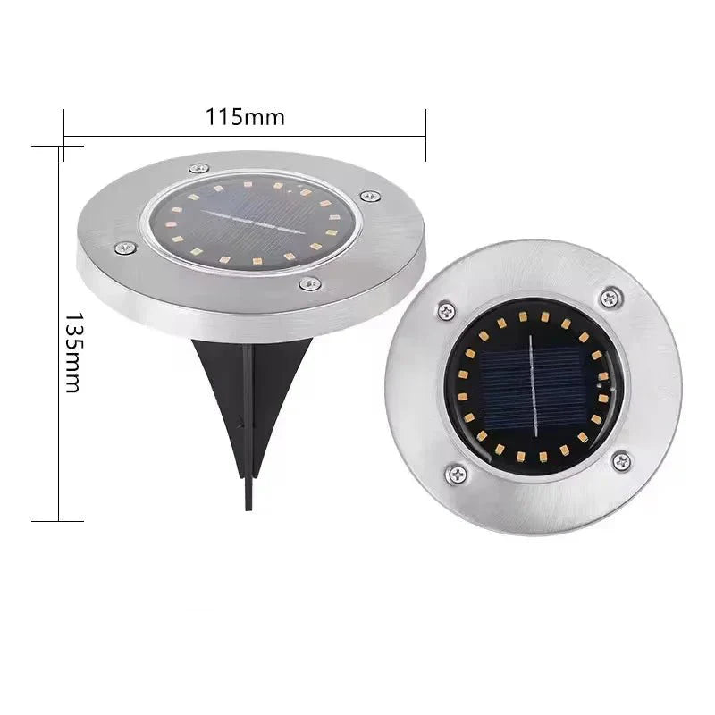 Spot Led Pique Jardin Disques Solaires - Blanc chaud