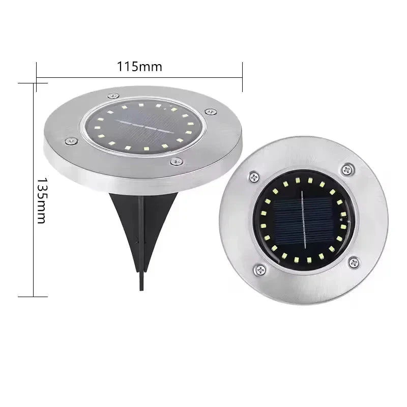 Spot Led Pique Jardin Disques Solaires - Blanc froid