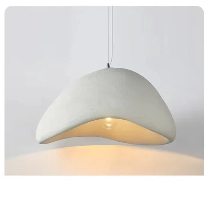 Suspension Design Organique Forme Galet - A Blanc