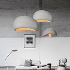 Suspension Design Organique Forme Galet - A Blanc