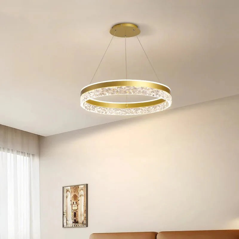 Suspension Halo Lumineux - Dorée