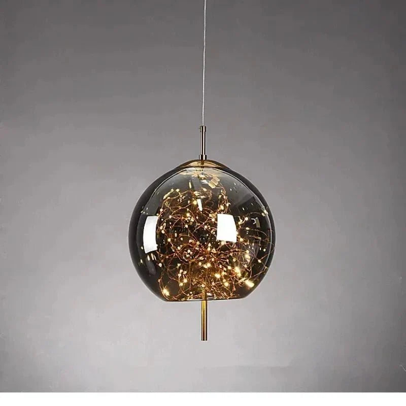 Suspension LED Boule de Cristal Ciel Étoilé Design - C