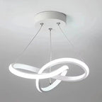 Suspension LED Design Moderne Forme Vague - Blanc