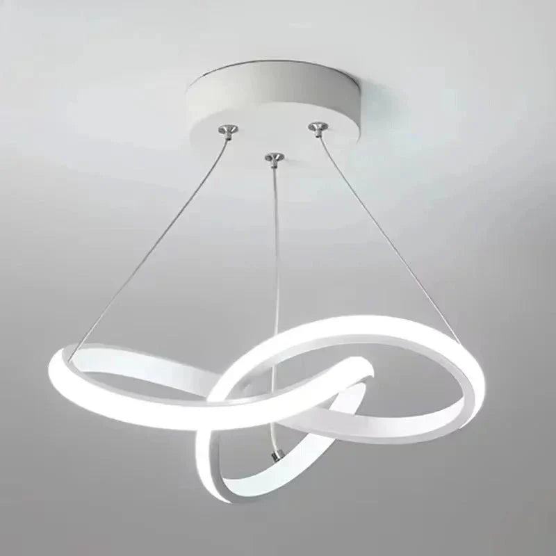 Suspension LED Design Moderne Forme Vague - Blanc