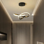 Suspension LED Design Moderne Forme Vague - Dorée