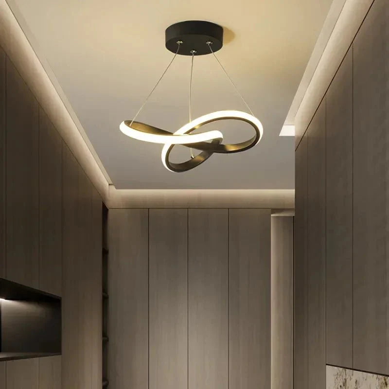 Suspension LED Design Moderne Forme Vague - Dorée