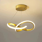 Suspension LED Design Moderne Forme Vague - Dorée