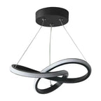 Suspension LED Design Moderne Forme Vague - Noir