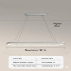 Suspension LED Moderne Ovale - Noir