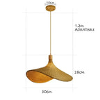 Suspension Luminaire Bohème en Bambou et Rotin Tressé - 30cm - M