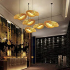 Suspension Luminaire Bohème en Bambou et Rotin Tressé - 36cm - M