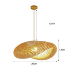 Suspension Luminaire Bohème en Bambou et Rotin Tressé - 36cm - M