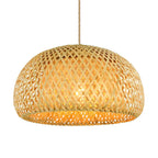 Suspension Luminaire en Bambou Tressé - A