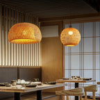 Suspension Luminaire en Bambou Tressé - A
