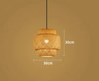 Suspension Luminaire en Bambou Tressé - B